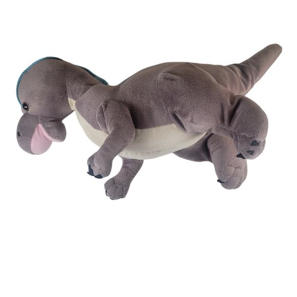 Gray Dinosaur Plush Toy 16" Tall Cute Floppy Stuffed Animal Kids Soft Play - Picture 6 of 15